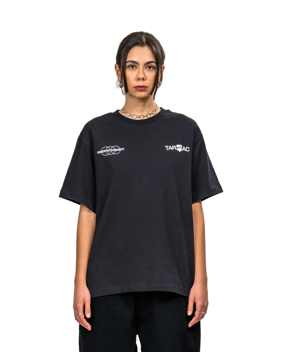 Double Logo Tee - Black - TARMAC