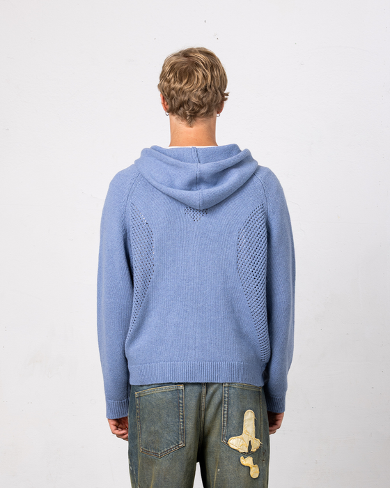 Mojave Knit Zip Hoodie - sailor blue