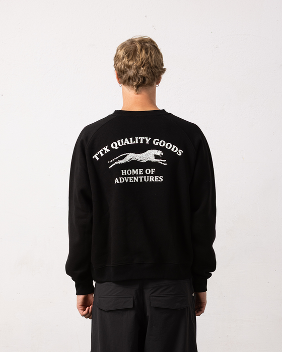 Home of Adventures Sweater - Black