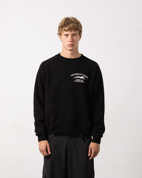 Home of Adventures Sweater - Black
