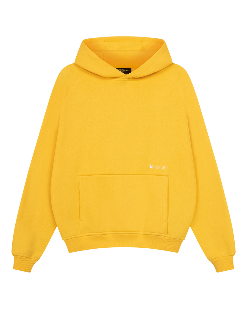 A yellow hoodie on sale