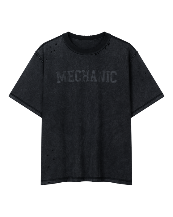 Mechanic Inside Out Tee - washed black