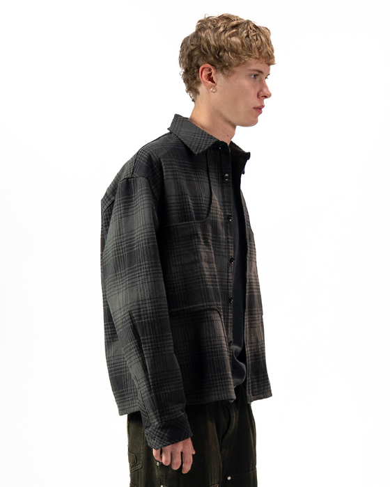 HEAVY FLANNEL SHIRT - Black/Grey
