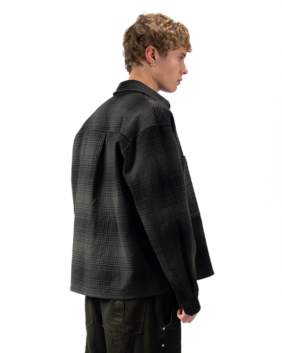 HEAVY FLANNEL SHIRT - Black/Grey