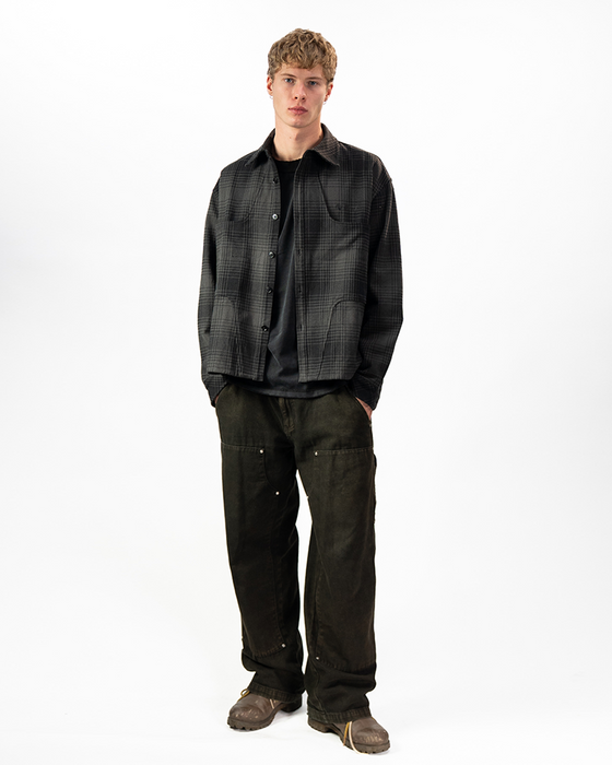 HEAVY FLANNEL SHIRT - Black/Grey