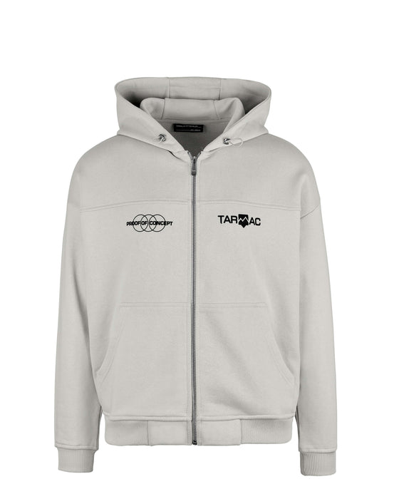 Logo Zip Hoodie - lightgrey - TARMAC