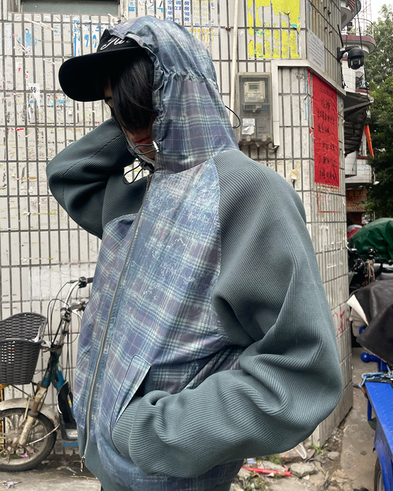 Plaid Shell Jacket - Green