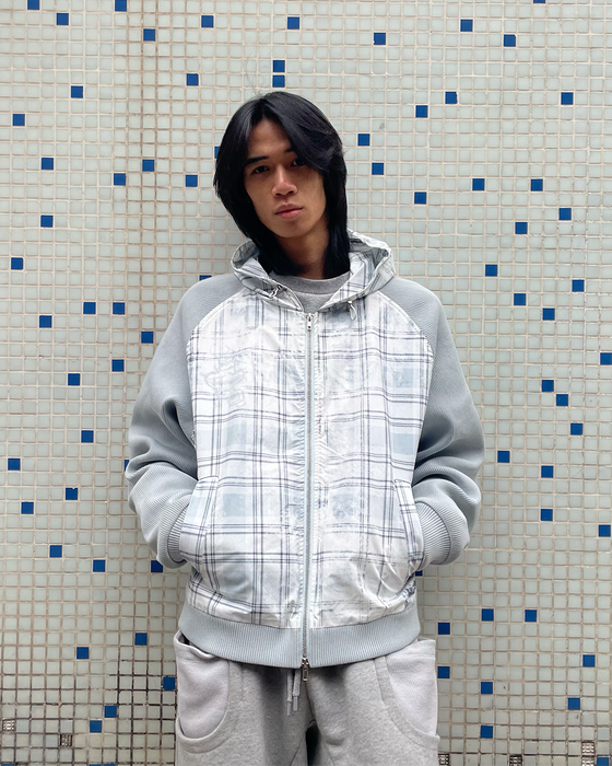 Plaid Shell Jacket - White