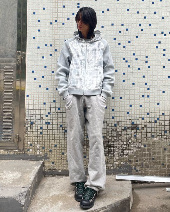 Plaid Shell Jacket - White