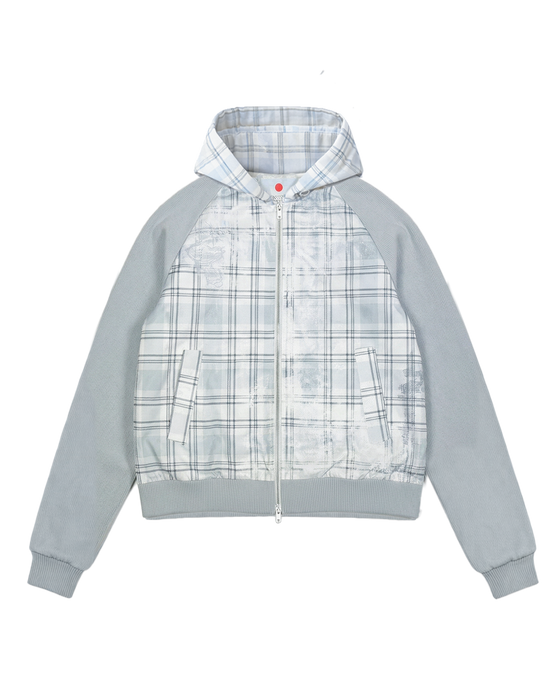 Plaid Shell Jacket - White