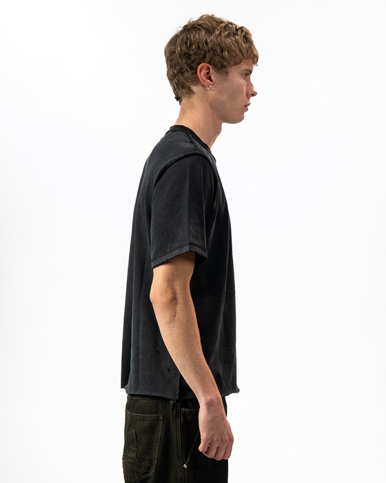 Mechanic Inside Out Tee - washed black