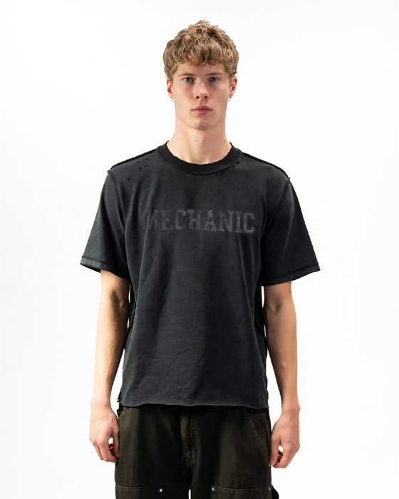Mechanic Inside Out Tee - washed black
