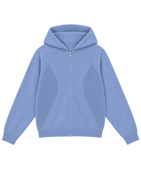 Mojave Knit Zip Hoodie - sailor blue