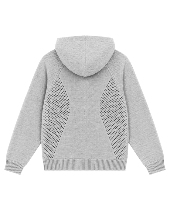 Mojave Knit Zip Hoodie - heather grey