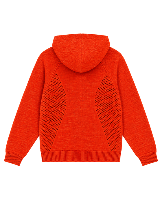 Mojave Knit Zip Hoodie - radiant orange