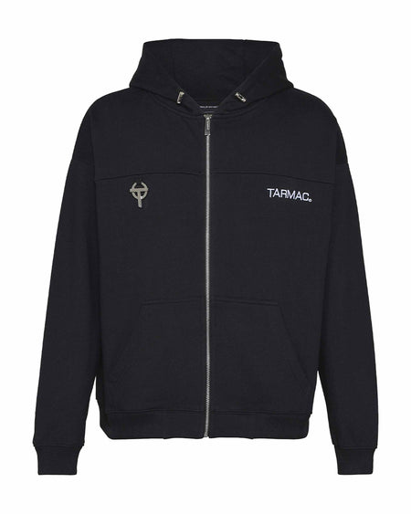 pendant zip hoodie - black - TARMAC